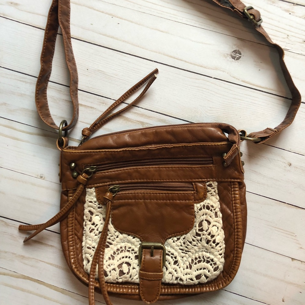 Lace pocket Crossbody purse